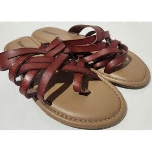 2 Pairs of Ataiwee Women's Flat Casual Braided Multiple Crossover Sandals Size 9